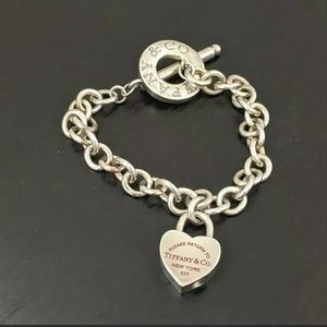 Tiffany & Co Heart Lock Padlock Toggle Bracelet